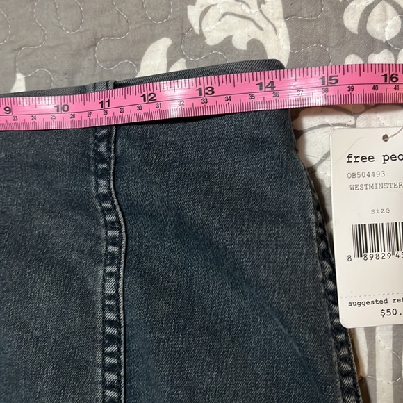 Free People - Denim Mini Skirt - Body Hugging Silhouette - Woman’s Size: 6 and 8 - Picture 12 of 12